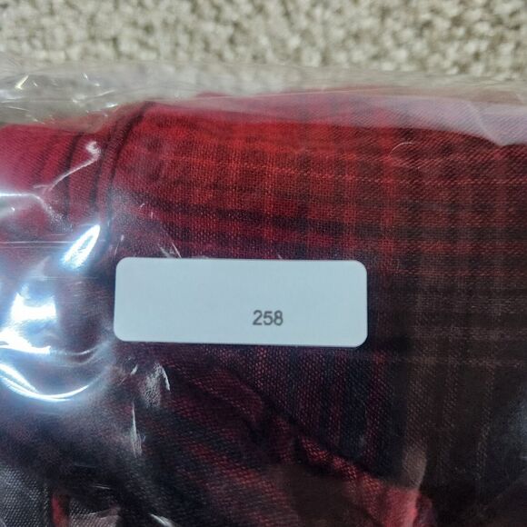 Woolrich Mens Medium Red Plaid Flannel Long Sleeve Button Front Pocket Shirt 258 - Picture 8 of 8